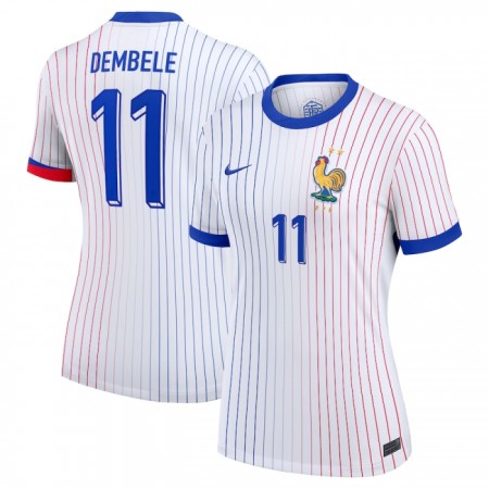 Francie Dembele 11 Venkovní ME 2024 - Dámské Fotbalové Dresy (S/S) Francie Dembele 11 Venkovní ME 2024 - Dámské Fotbalové Dresy (S/S)